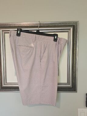 Adidas Men's Light Purple Moave Micro-Pattern Golf Shorts